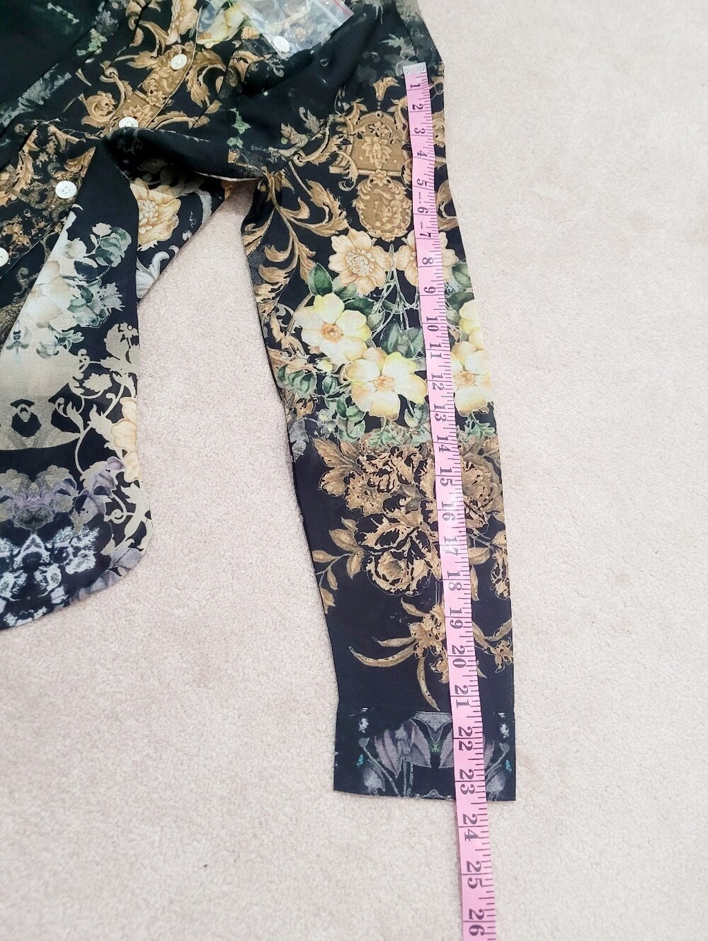Soft Surroundings Sheer Floral Baroque Tunic Blouse Womens Size Small Boho New - Picture 11 of 14